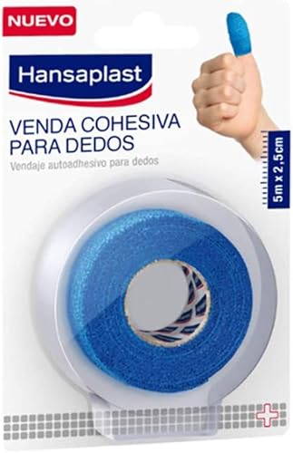 Hansaplast Venda cohesiva para dedos, vendas autoadhesivas, vendaje cohesivo respetuoso con la piel que se rasga con la mano, 5 m x 2,5 cm Cover