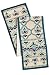 Cotton Craft - Moroccan Tile with Crown Jute Table Runner - 13x72 - Shades of Blue on Ivory Jute - Perfect accessory to dress up your dinner table - Spot Clean Only