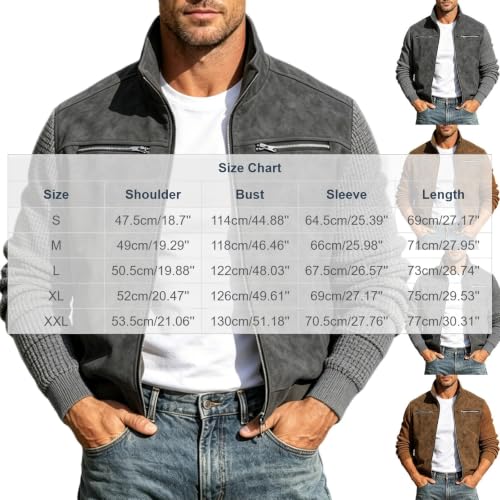 Chaqueta de gamuza sintética para hombre que protege del viento con comodidad 4