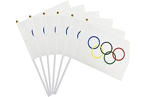 SYQ-2 Olympic Decorations 5x8 Inch 12 Pack Olympic Flag Small Mini Olympic...