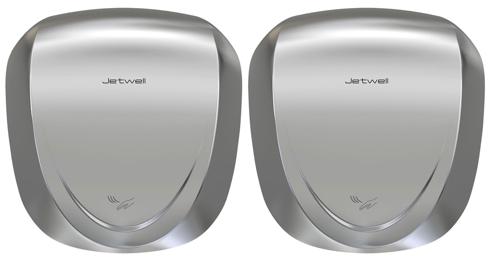 JETWELL 2Pack UL Approved Power Commercial Hand Dryer, HEPA Filter High Speed Automatic Warm Wind Stainless Steel Cover AC110V-130VCarbonfree Certified