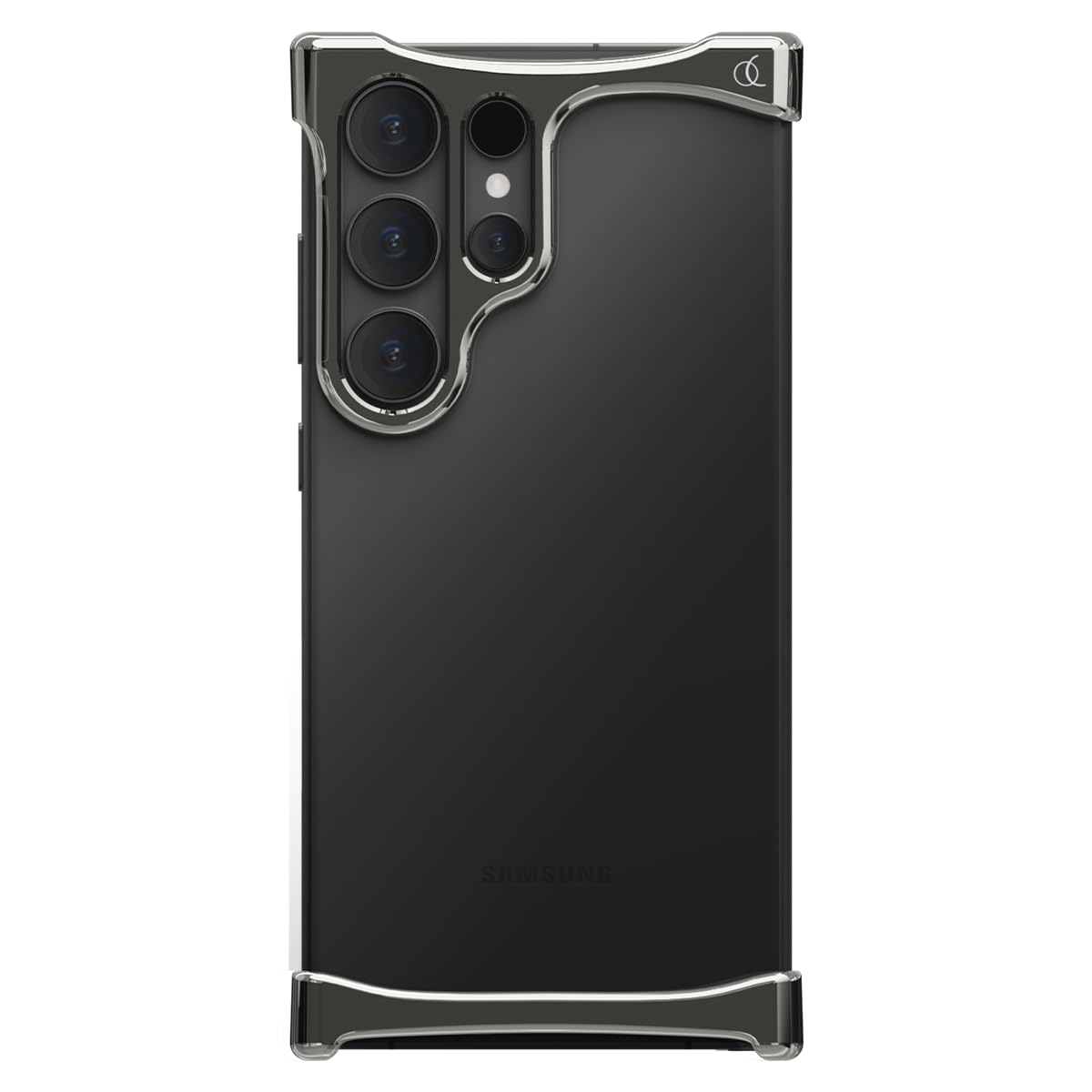 Arc Pulse Designed for Samsung Galaxy S24 Ultra Phone Case (2024), Minimalist Protective Shock Absorption Aerospace Grade Aluminum Shells + Elastomer Inlays Easy Fit 6.9 inch (Mirror Titan Gray)