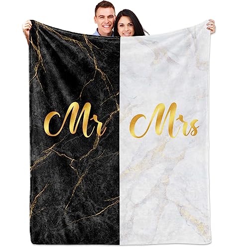 Regalos de boda para parejas recién casadas, manta de luna de miel, regalos románticos de aniversario para mujeres, hombres, parejas, regalos para ella, él, novia, novio, mantas para sofá, cama, 60 x