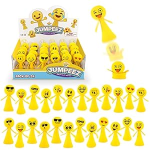 IPIDIPI TOYS Jumping Poppers – Spring Launcher Toys for Kids, Easter Basket Fillers, Classroom Party Favors, Goodie Bag Stuffers, Birthday Games, Holiday Prizes – Pack of 24