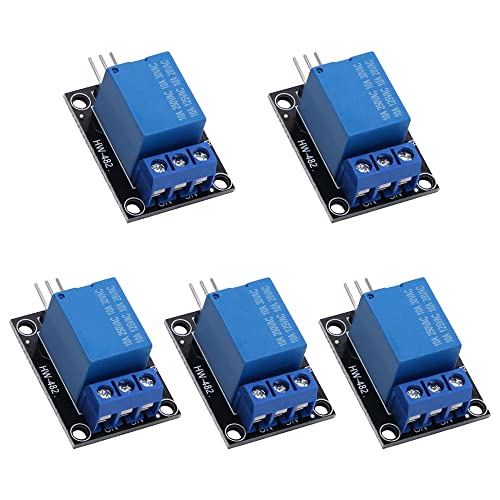 VooGenzek 5 Piezas KY-019 5V 1-Canal Modulo Relay Disparador de Alto Nivel para PIC AVR DSP ARM Compatible con Arduino Cover