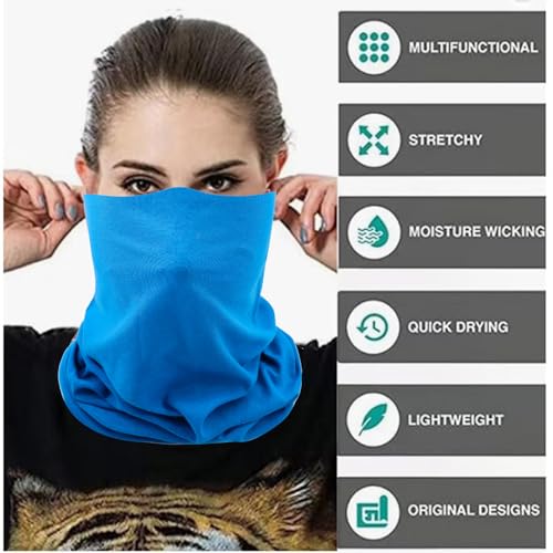 Image of Neck Gaiter Masks Tube Scarf,Seamless Bandanas Buffs Gators,Ourdoor Face Mask Face Covering Multi Headwear