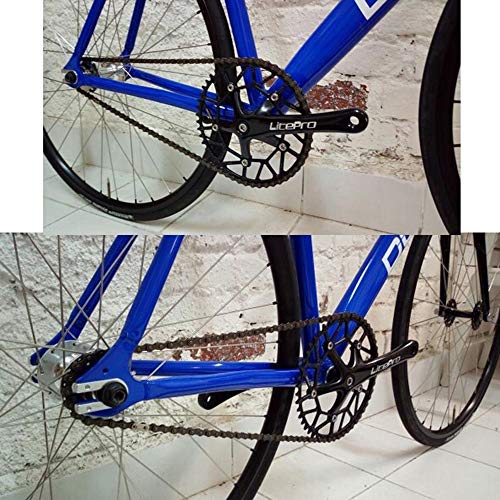 image for BUCKLOS 【US Stock】 Folding Bike 130 BCD Crank, Round Single Speed 