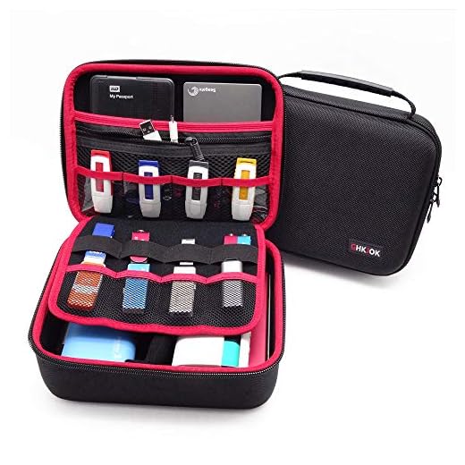 GuanHe Estuche para Disco Duro Externo Unidad de Disco Duro Externo HDD DE 3,5 Pulgadas Grande Bolsa organizadora de Cables para el Disco Flash USB/VR / CP1200 / Focusrite Scarlett 2i2