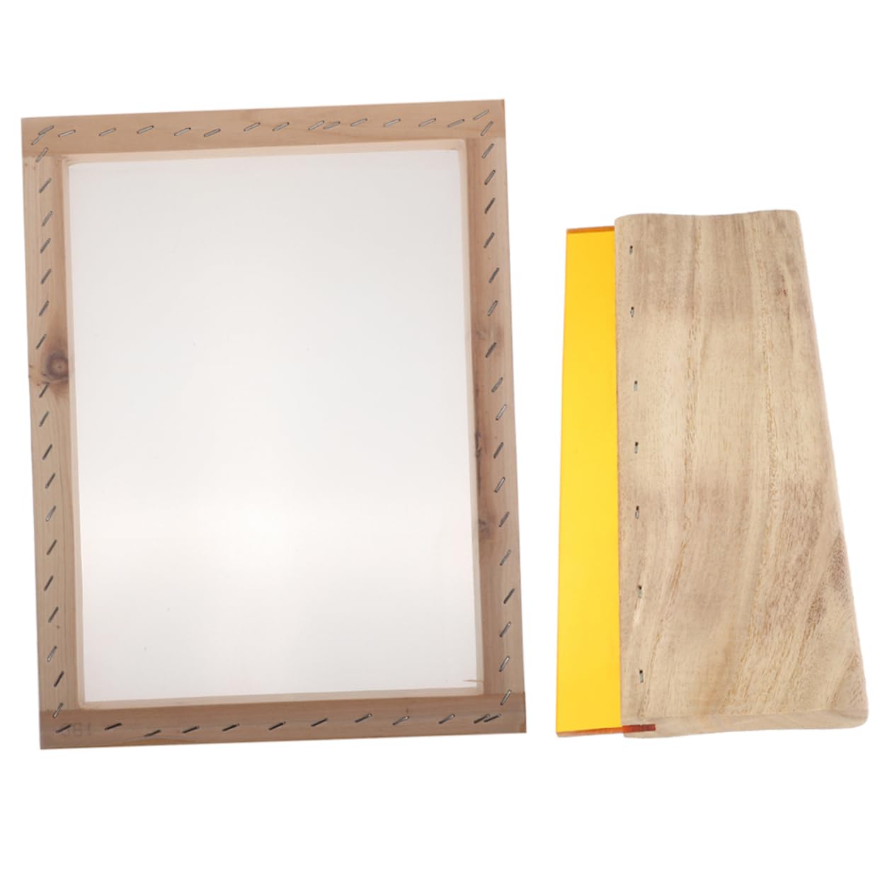 OSALADI Stencil Squeegee Wooden Handle Ink Scraping Tool Wear-Resistant Board Home Supplies