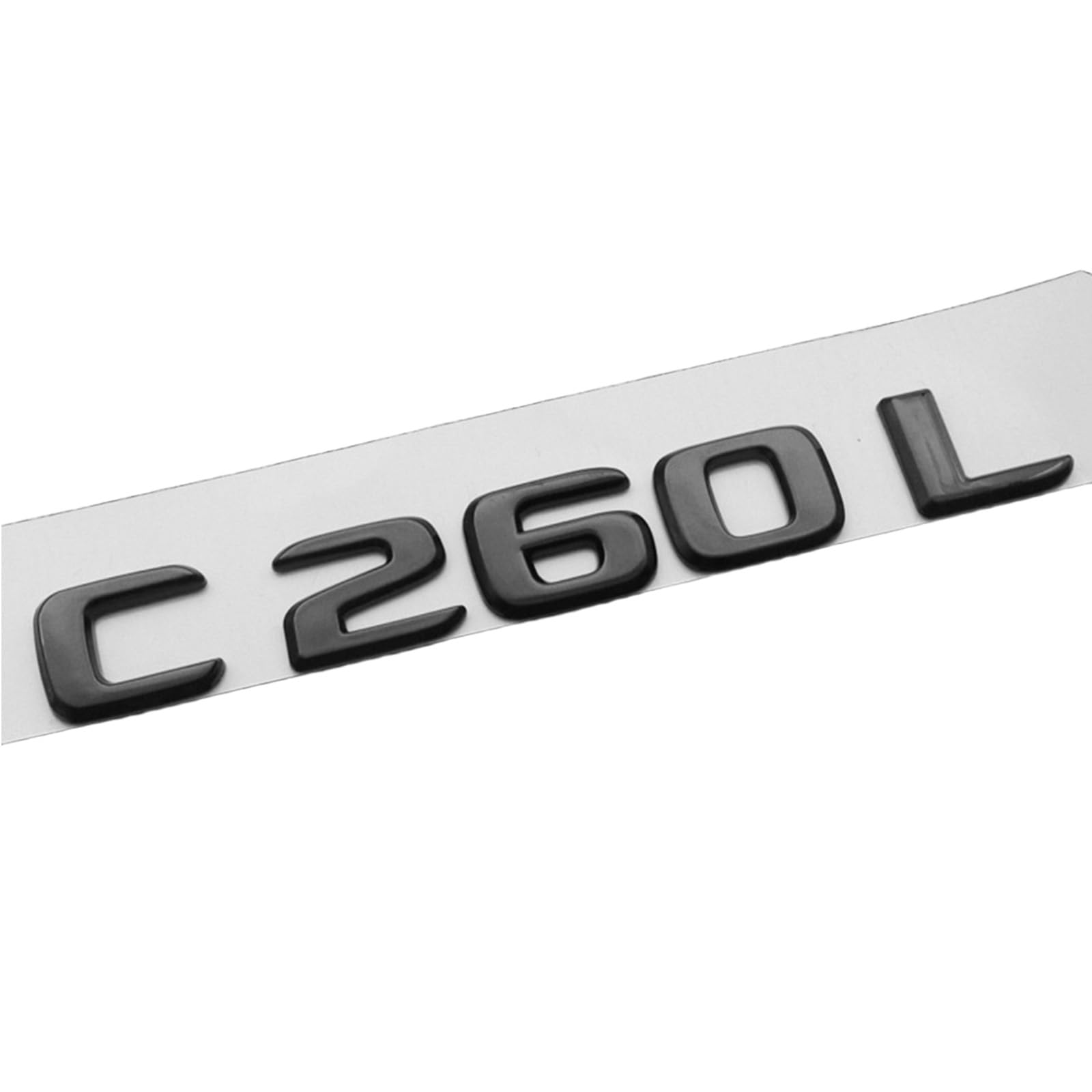 3D Letters Numbers Emblem for C260L C200 Trunk Lid Chrome Shiny Black/Silvery Badge (Black C260L)
