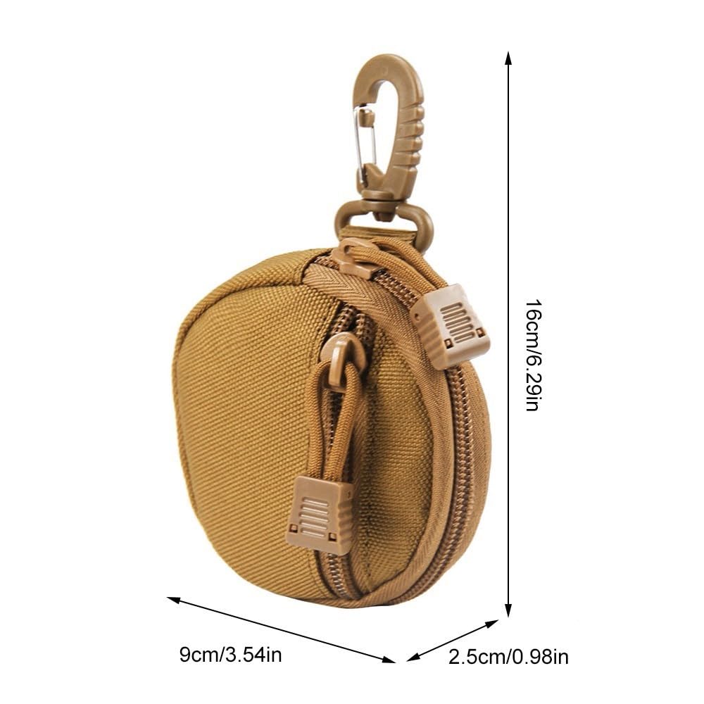 Tactische Molle EDC Pouch, Ronde Mini Sleutel Portemonnee Houder 1000D Coin Bag Portemonnees Rits Sleutelhanger Pocket voor Camping Jacht Schieten Tactische Molle EDC Pouch, Ronde Mini Sleutel Portemonnee Houder 1000D Coin Bag Portemonnees Rits Sleutelhanger Pocket voor Camping Jacht Schieten