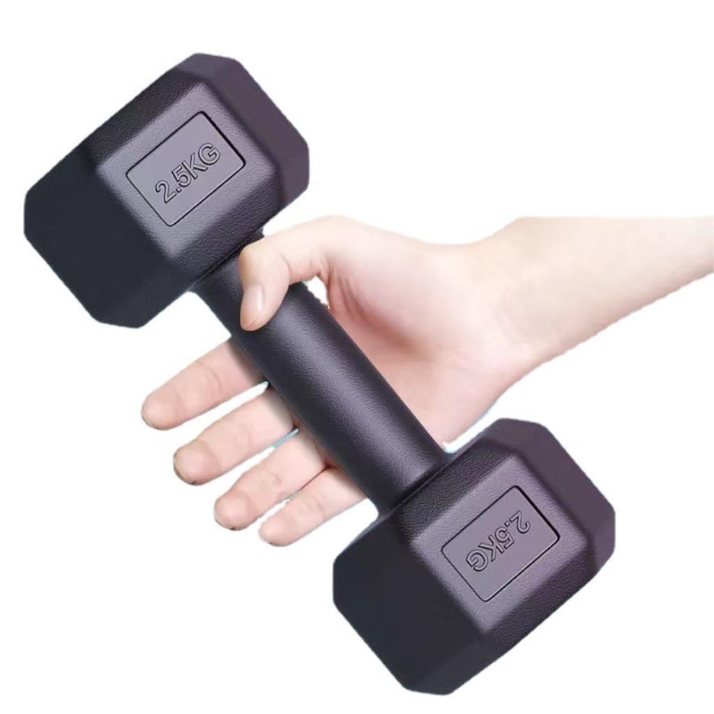 Manubri Per Uomo, Attrezzature Per Il Fitness Domestico Per L'allenamento Delle Braccia, Un Paio Di Manubri Esagonali Rivestiti In Gomma Set Di Manubri