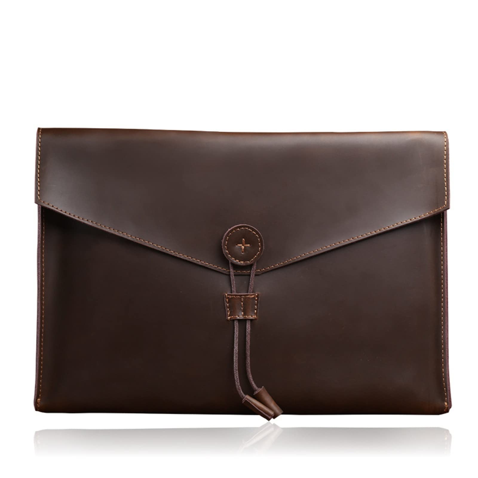 Porte-Documents Enveloppe Mallette d'affaires A4 for Documents, Tablette, Ordinateur(Marron)