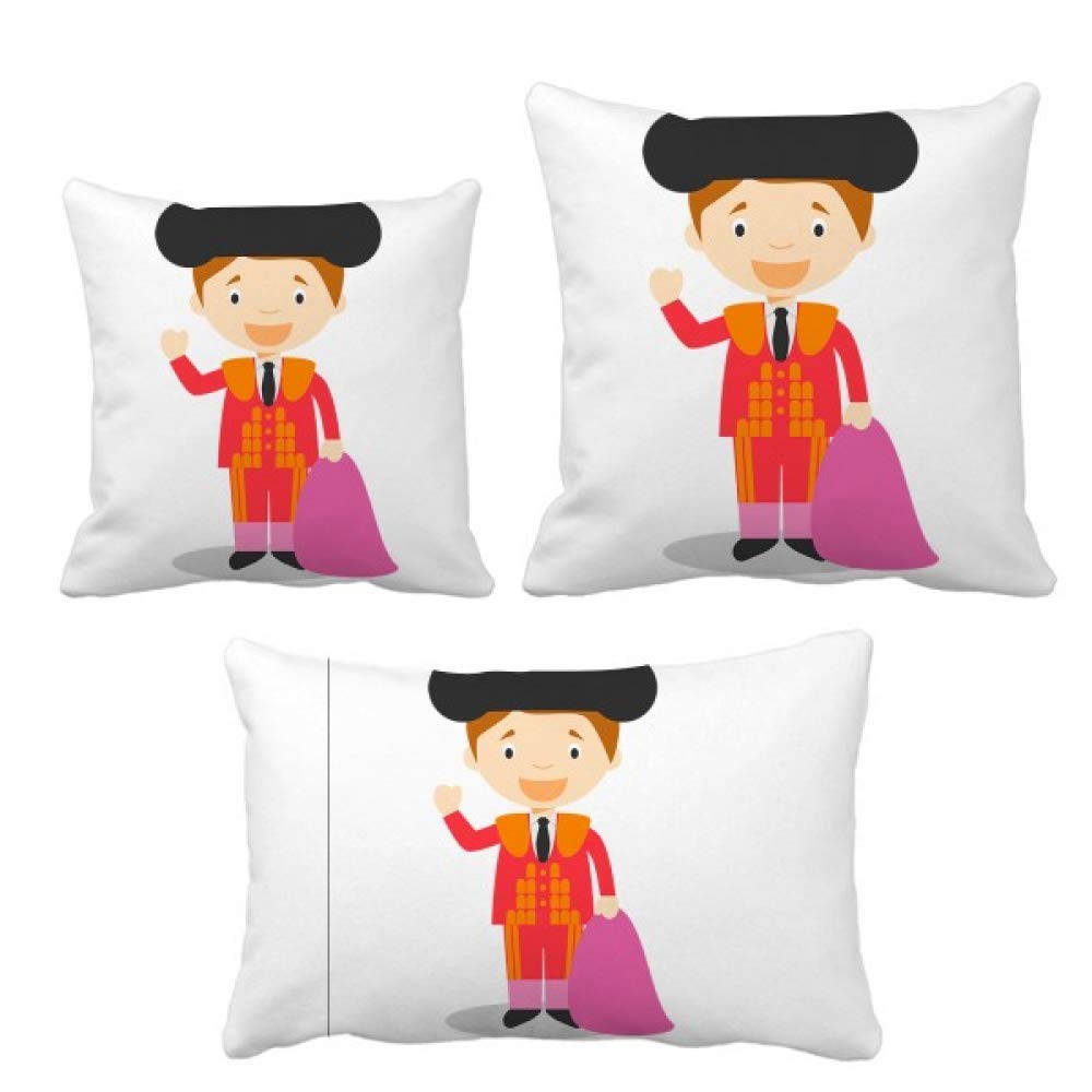 Housse de coussin torero rouge et violet DIYthinker pour deco