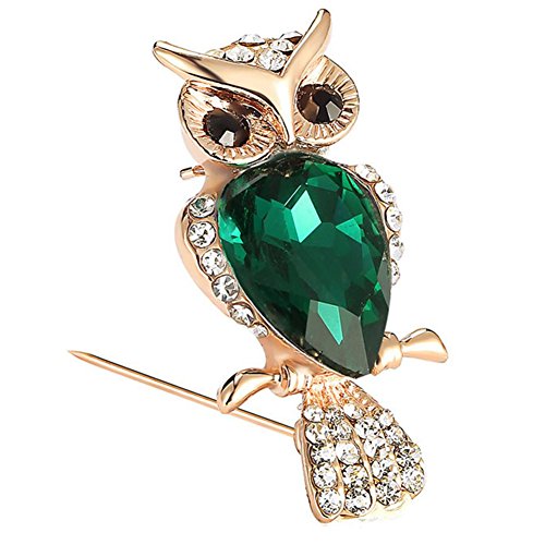 Kanggest Aleje manera animal diamante verde moda broche