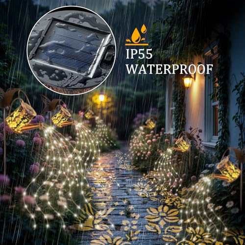 Arrosoir à LED blanc chaud avec support pour décoration jardin - 5