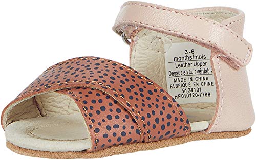 Robeez Baby Girl's Riley First Kicks (Infant) Baked Clay Dot/Pink 3-6 Months (US 2 Infant) M