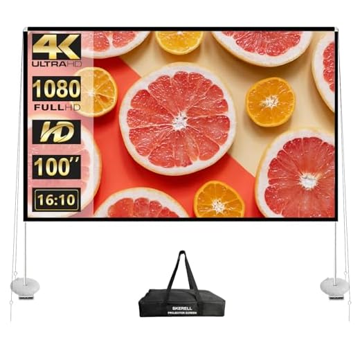 Portable 100 Inch Outdoor Projector Screen