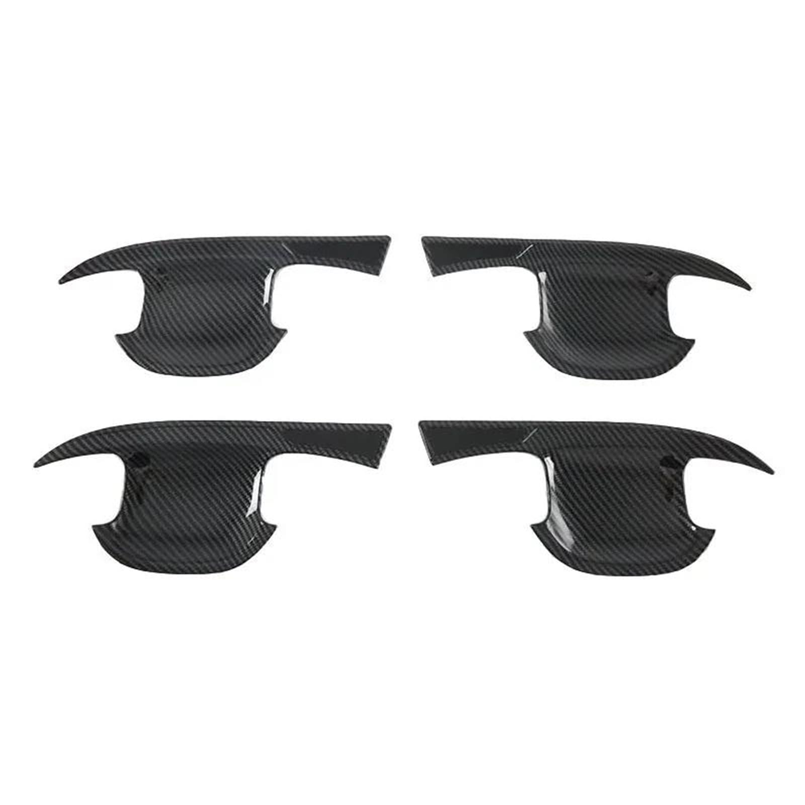 Zapora Carbon Bowl Covers Sticker Carbon Fiber Chrome Car Door Handle Bowl Cover Trim Sticker Styling Accessories For Kia For Sorento For Mq4 2021-2026(Carbon Bowl)