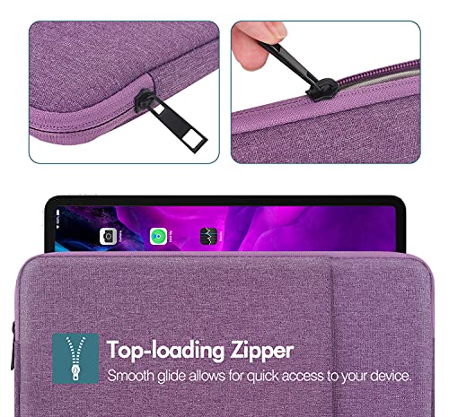 MoKo-Funda-Protectora-Compatible-con-iPad-8a-10297-iPad-Pro-11-202120202018-iPad-Air-4a-1093-105-Surface-Go-2-105-Bolsa-Multifuncional-de-Poliester-con-Cremallera-Doble-Violeta