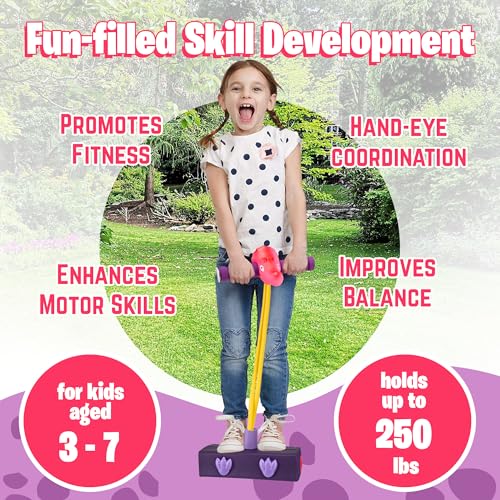 image for Playbees Triceratops Foam Pogo Stick Coolest Toy Jumper for Kids 3, 4,