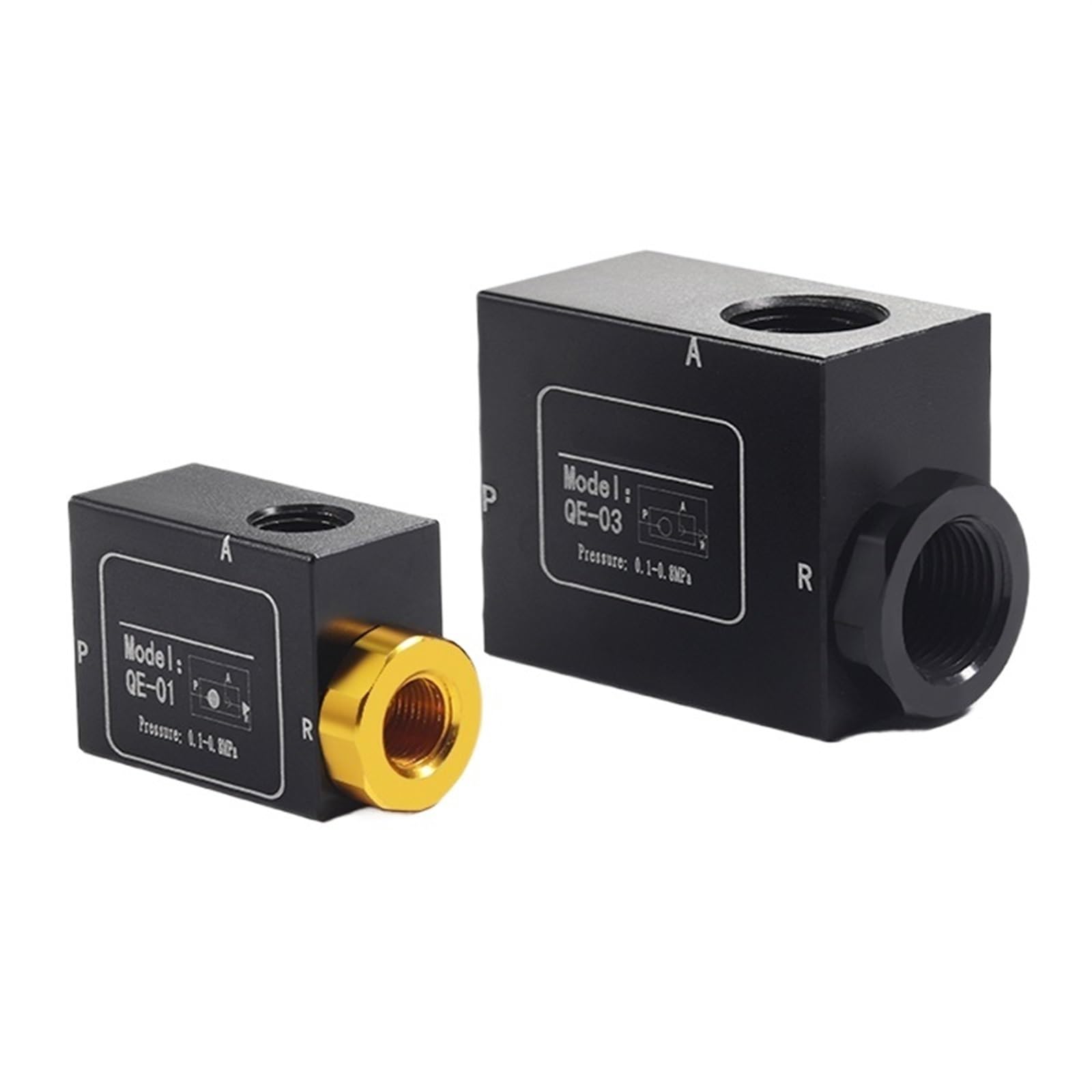 QRUYHBAJU QE-01/02/03/04 Pneumatic Air Quick Exhaust Valve Aluminum quick exhaust valve pneumatic components(QE-02)