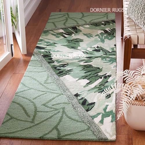 Image of 8x12 Ft Wool Tufted Carpet - Extra Large Handmade Wool Rug for Spacious Bedrooms & Living Rooms