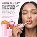 APRILSKIN Hero All Day Plumping Lip Stain | 24H Long-Lasting | Quick Visible Plumping for Fuller-Looking Lips | Smudge-Proof & Transfer Proof Wipe-Off Tint | Natural Rose | 0.14oz