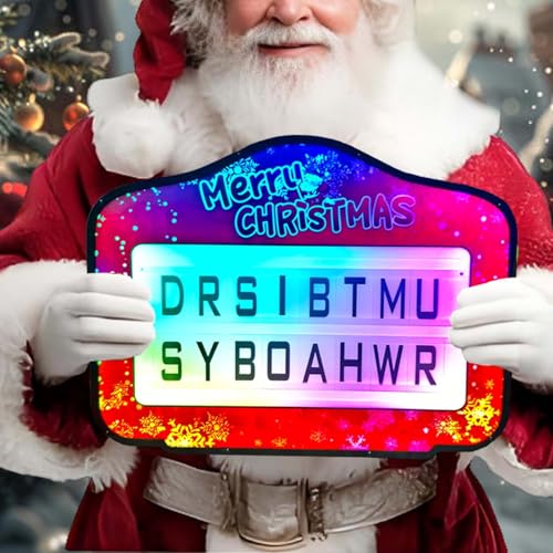 HCAUYNN Caja De Luz NavideñA con 4 Juegos De Letras Y 1 Juego De