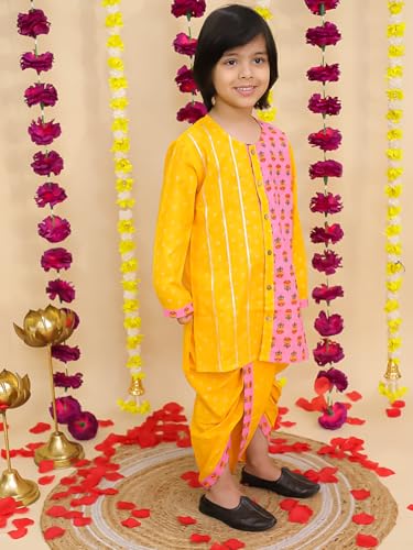 Image of BownBee Kids Ethnic Wear Dhoti Kurta Set | Traditional Festive Clothing for Children | Indian Wedding & Celebration Wear | Comfortable Fit