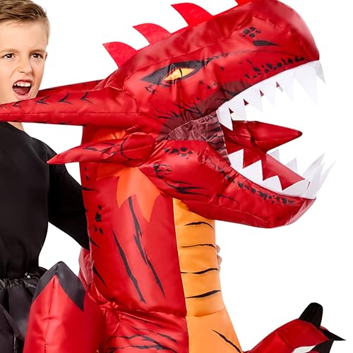 Disfraz Inflable Dragón para Niños Talla Única miniatura 5