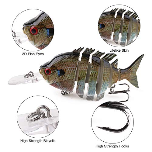 DECDEAL HENG JIA Isca Artificial para Equipamento De Pesca Wobbler Jointed Enguia Isca De Peixes Har