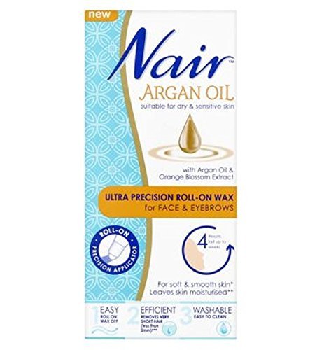 Nair Arzc Argan Oil Ultra Precision Roll-on Wax for Face & Eyebrows 15ml, 1 Pound