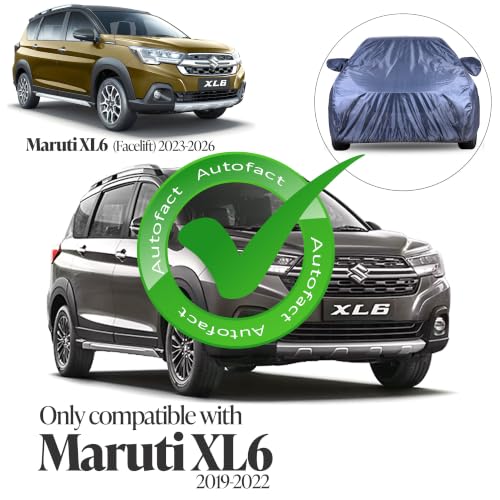 Image of Autofact Premium Car Cover for XL6 2019-2022 | All Weather Water-Resistant Full Body Car Cover | Light-Weight Triple-Stitched Outdoor Shield with UV Protection, Dustproof & Heat-Resistant