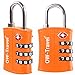 Zatwierdzone przez TSA zamki bagażowe OW-Travel 3-cyfrowa kłódka bezpieczeństwa, kłódki szyfrowe, zamek kodowy do walizki, zamek błyskawiczny, bagaż, torba, etui, plecak, szafka na siłownię, skrzynka narzędziowa, na zewnątrz (32b) Pomarańczowy - Zamek Bagażowy: 2 Szt)