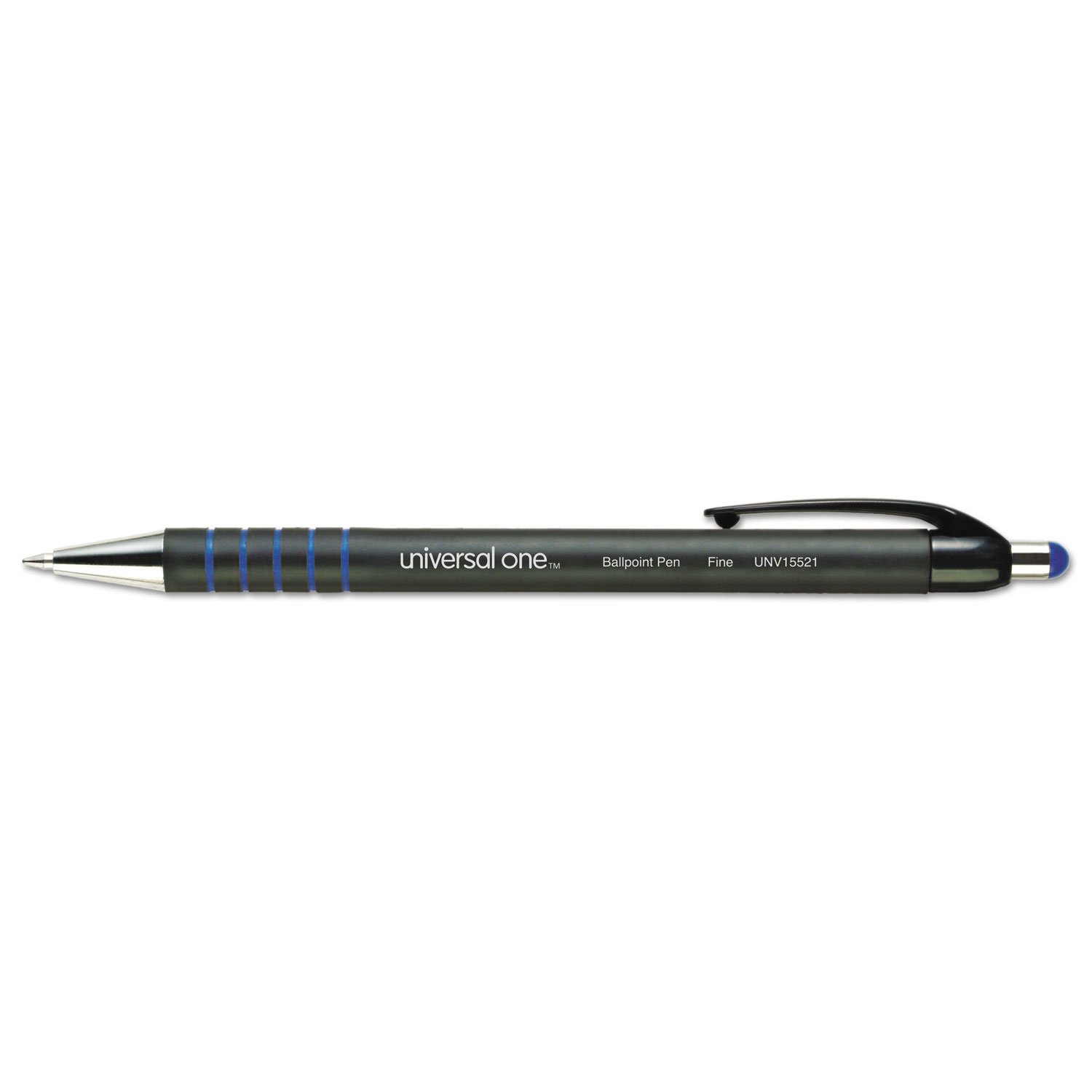 Universal Penna A Olio Economica, Inchiostro Blu, Punto Medio - Confezione Da 12 Pezzi (27421)