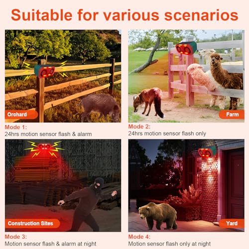 ChunHee-Solar-Outdoor-Motion-Sensor-AlarmDog-Barking-AlarmSupport-Recording-Adjustable-Volume-130db-Loud-Sound-Dual-Speaker-Motion-Activated-for-HomeYardChicken-Coop