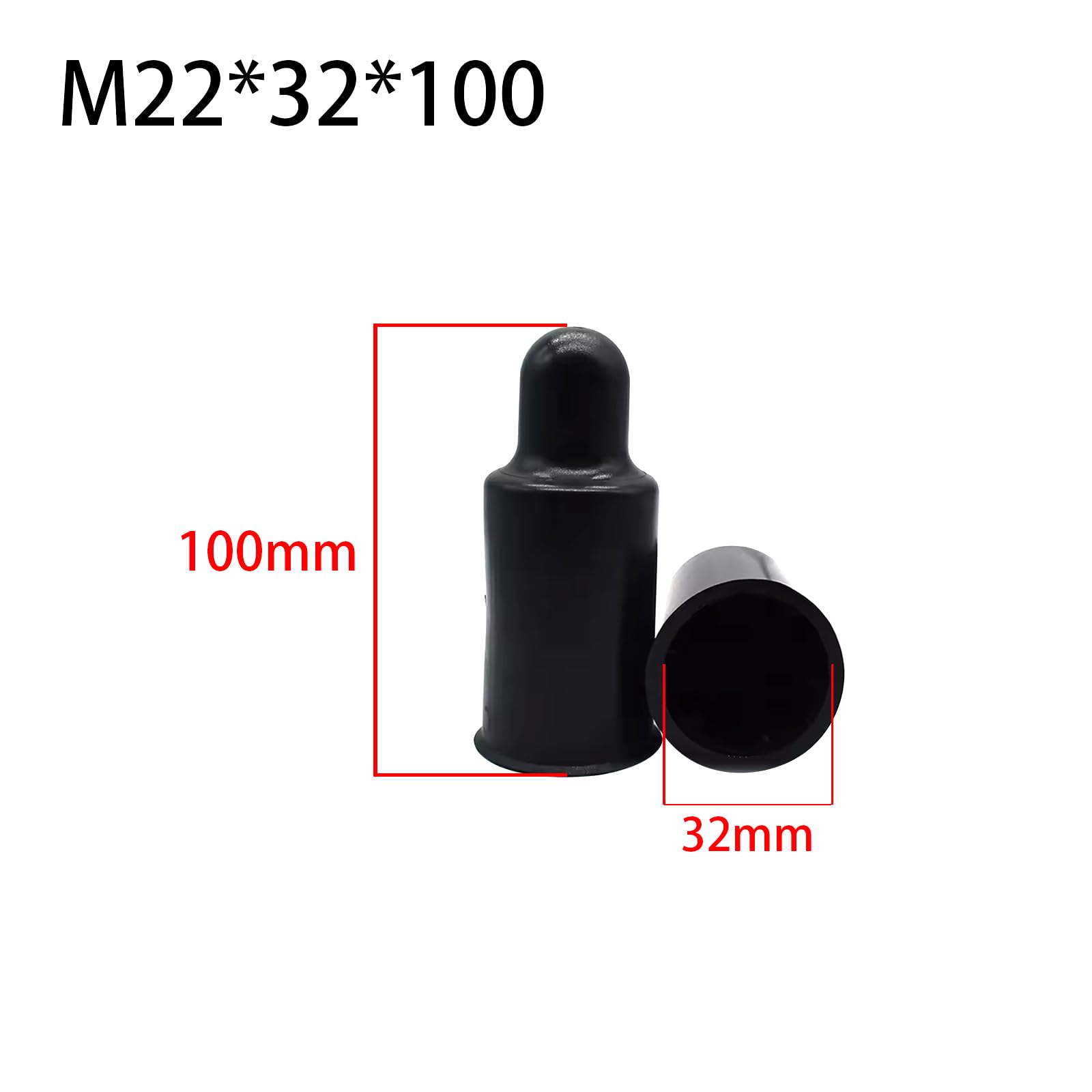 5 Pcs Nut Bolt Covers, Black Plastic M22 Bolt Dome Caps, Higher Bolt Nut Protection Cover, M22+Black - Image 3
