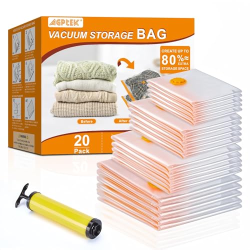 AGPTEK 20 Pack Vacuum Storage Bags, Space Saver...