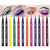12-Colors-Matte-Liquid-Eyeliner-Set-Waterproof-Superstay-Long-Lasting-Matte-Eye-Liner-Pencil-by-Rechoo Rechoo 12 Colors Eyeliner Matte Liquid Eye liner Set for Eye Makeup, Colorful Waterproof Superstay Long Lasting Quick Dry Eye Liners Pencil (12 Rainbow Colors)