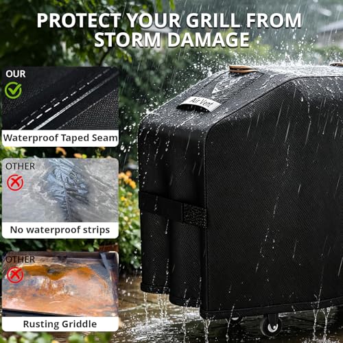 Image of Griddle Cover for Blackstone 28 inch Griddle with Hood 5483[2026 Upgraded 1000D Heavy Duty] Waterproof & Durable Flat Top Grill Cover,Windproof Grill Cover for Blackstone 2 Burner Grill with Air Vent