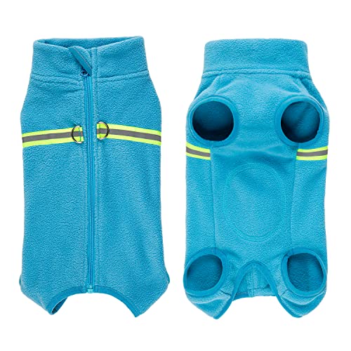 BT Bear Cosy Polar Fleece Coat for Dogs Full body Jacket, Dogs Onesie With D Ring, Zipper with Reflective Jumpsuit - Image 2