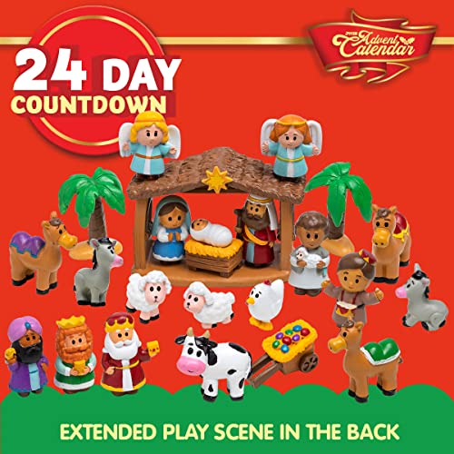 Joyin 14116 Christmas Advent Calendar 2024 Nativity Figurine Set,Christmas Countdown Nativity Scene Set For Kids Boys Girls,24Pcs Nativity Advent Calendar,Christmas Story Christian Religious Advent Calendar thumb #3