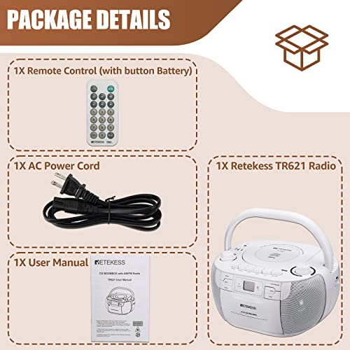 Retekess F9245B Tr621 Cd And Cassette Player Combo thumb #6