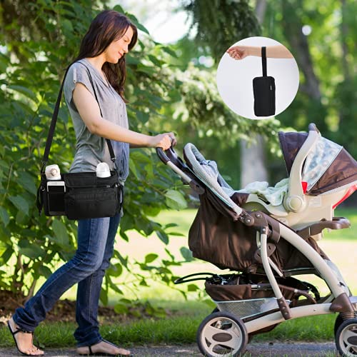 image for Momcozy Universal Stroller Organizer with Insulated Cup Holder Detacha