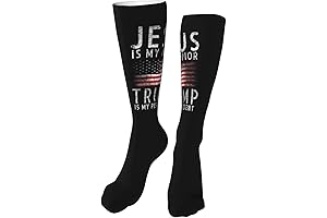 Pious Yet Patriotic Socks: Jesus and Trump, the Dynamic Duo on Your Feet