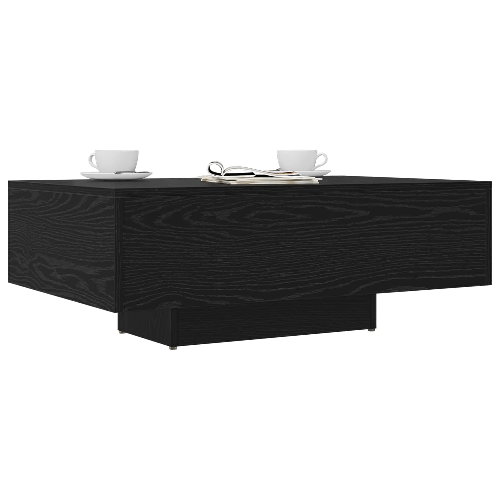 vidaXL Coffee Table Black Oak 85 x 55 x 31 cm, Living Room, Modern, Durable Coffee Table, Minimalist Design, Accent, Contemporary Furniture, Functional Centerpiece