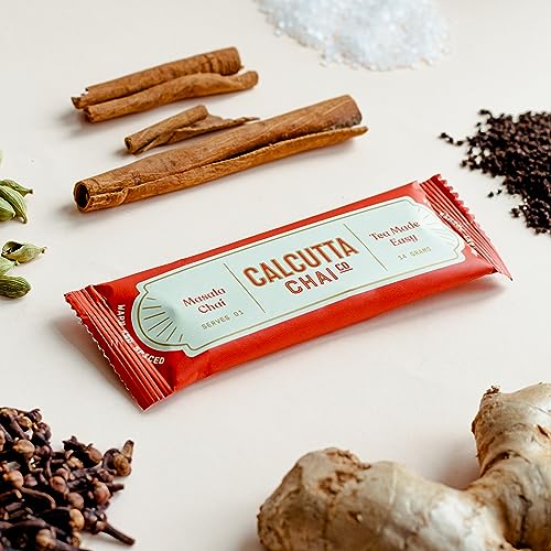 Image of Calcutta Chai Co - Masala Chai | Instant Tea Premix | 15 Sachets | 210g | Made with Assam Tea | Added Natural Spices | Low Sugar
