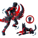 (Assembly Completed) T13 Action Figure Set, 3D Printed Toys Robo 13 Action Figure,Dummy 13 Titan 13 Action Figure (Black Red + Dog)