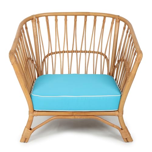Image of Habere India-All the Cultures Fabricating India Cane Lounge Chairs | Cane Outdoor Furniture | Garden Chair | Bamboo Balcony Chair | Bamboo Accent Chairs (83W x 65D x 80H cm)